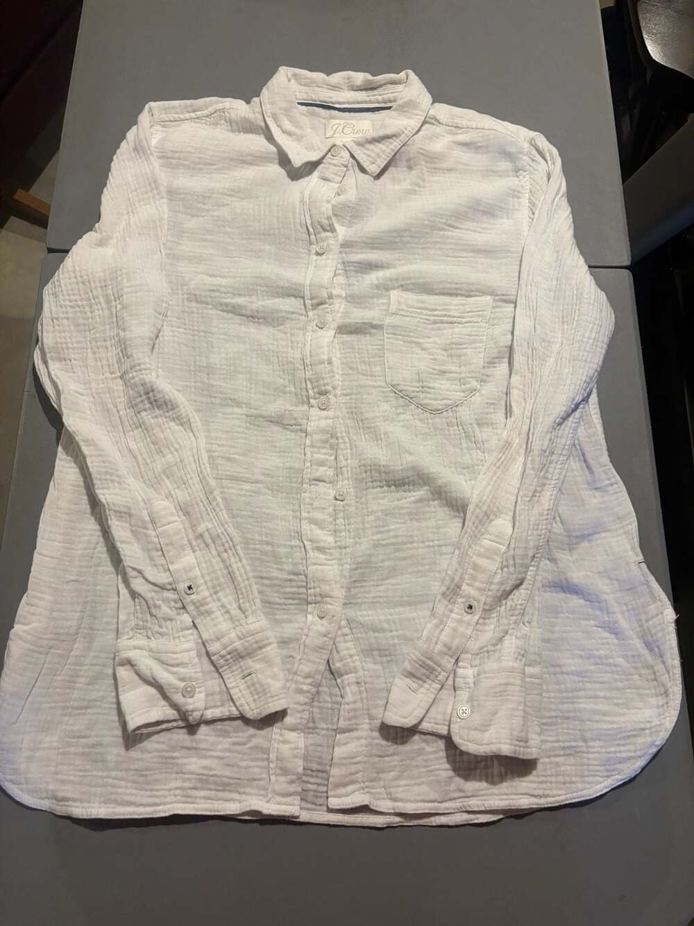 J.Crew Classic Shirt Size 12 White Long Sleeve Button Down